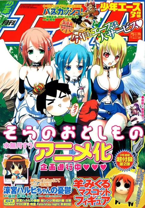 Portada de Monthly Shōnen Ace 2009 3