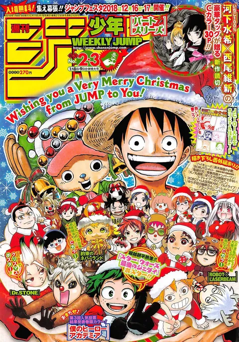 Portada de Weekly Shōnen Jump 2018 2-3